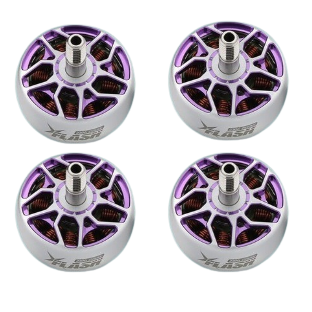 FlyFishRC Flash 1404 4500KV 4S FPV Motor - Grey & Purple - 4Pcs.