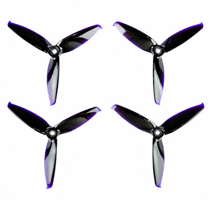 5152 HD Tri Blade Flash Propellers 2CW+2CCW - (2 Pair) - Black