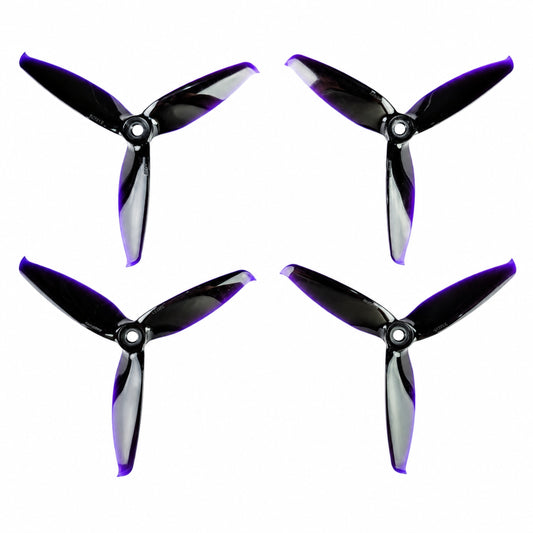 5152 HD Tri Blade Flash Propellers 2CW+2CCW - (2 Pair) - Black