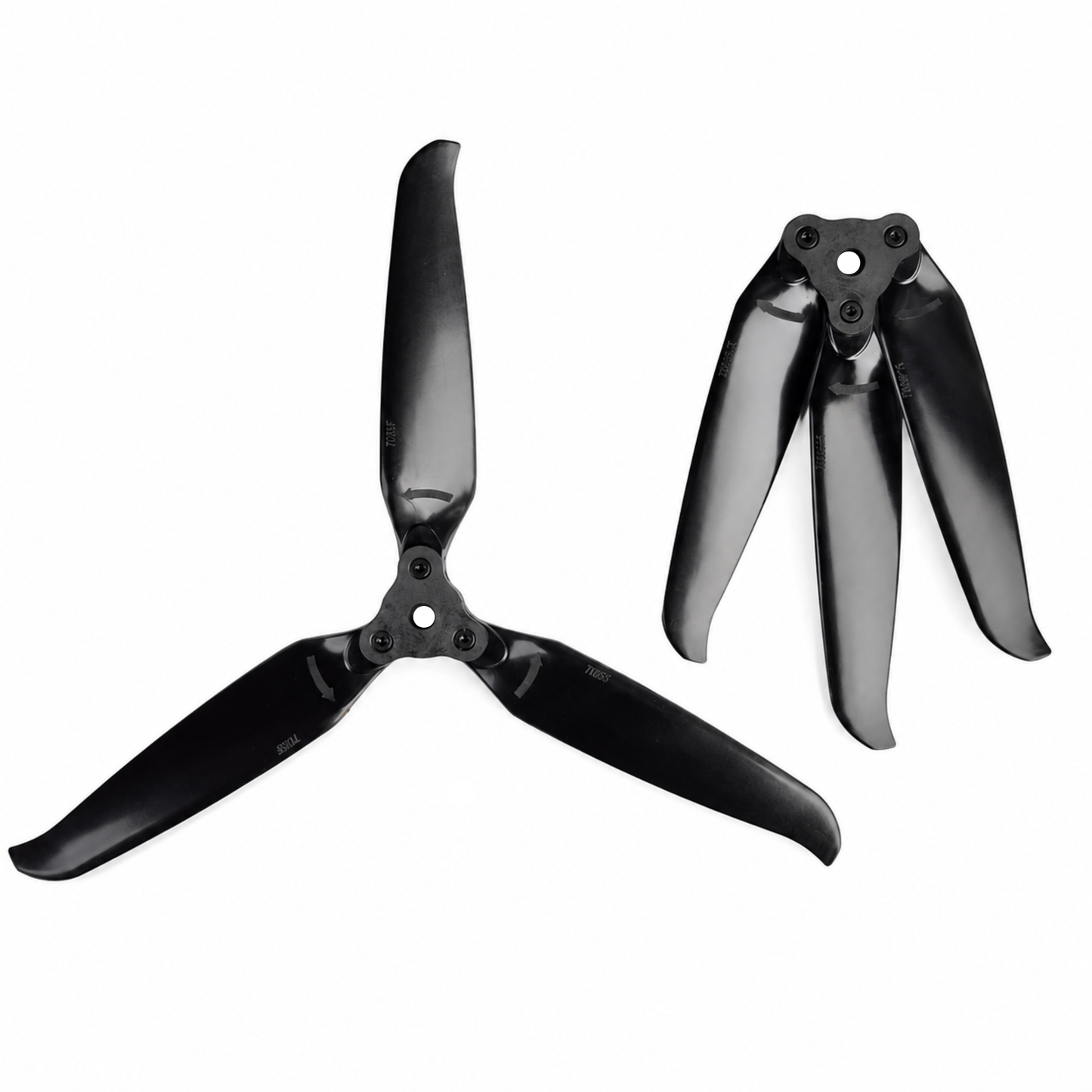 F7036 Folding Drone Propeller 3 Blade Glass Fiber Nylon -  Black (2 Pair CW+CCW)
