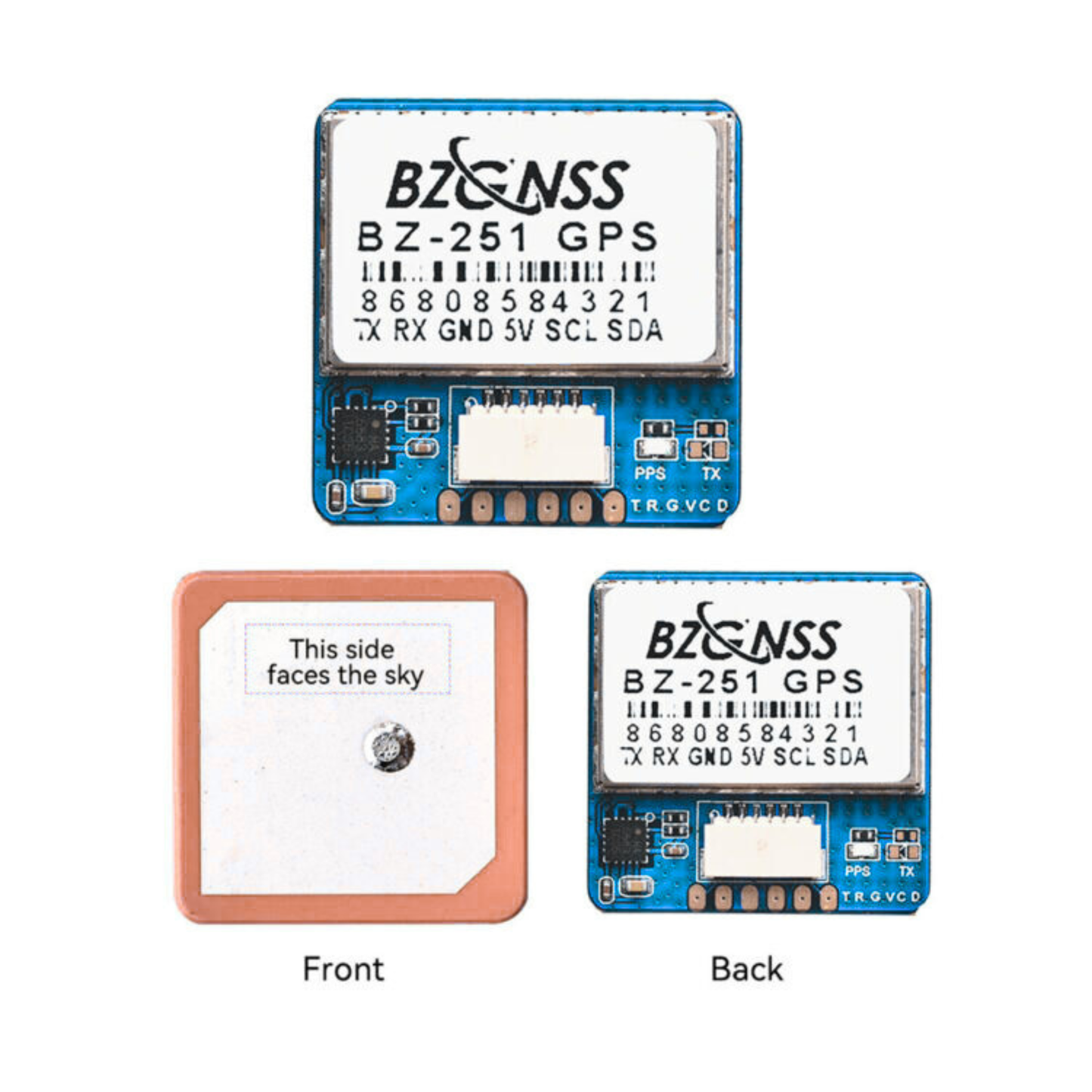 BZGNSS BZ-251 GPS with 5883 Compass - Blue