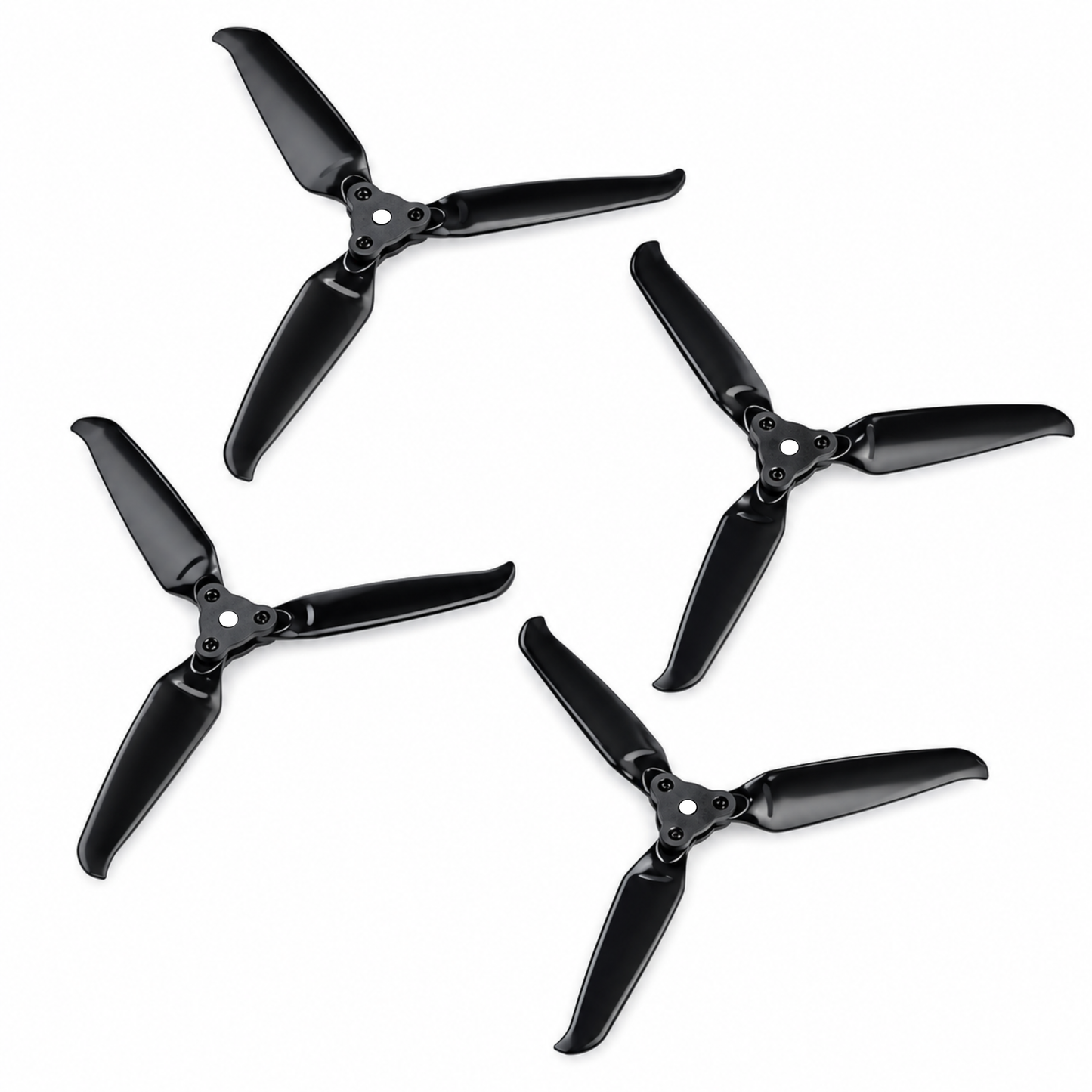 F7036 Folding Drone Propeller 3 Blade Glass Fiber Nylon -  Black (2 Pair CW+CCW)