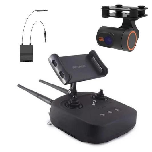 SKYDROID T10 2.4Ghz 10CH Radio Transmitter with Skydroid Two Axis Gimbal.