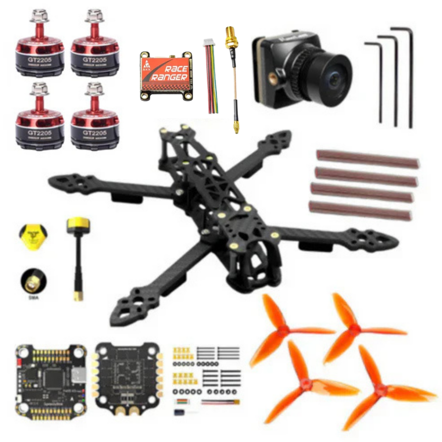 Mark4 6 Inch 260mm Carbon Fibre Analog FPV Racing Drone Kit