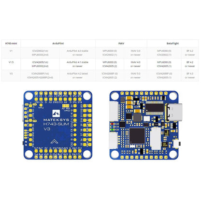 Matek H743 Slim V3 2-8S F7 30.5×30.5 Flight Controller