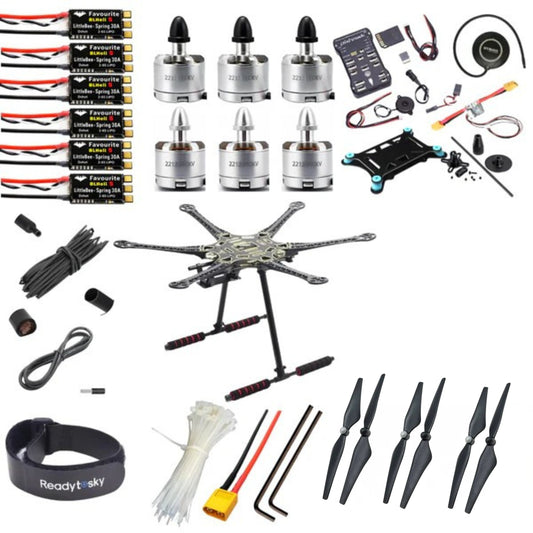 Pixhawk 2.4.8 Combo Kit Flight Controller With GPS S550 hexacopter with carbon fibre landing gear Advance Drone Kit