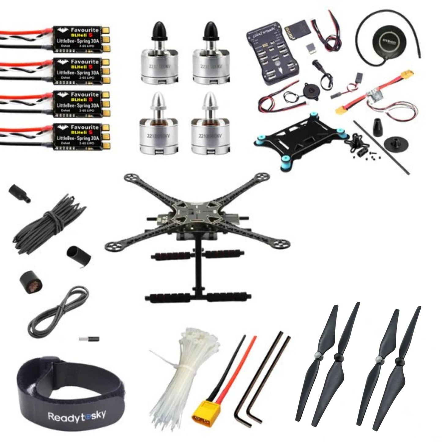 Pixhawk 2.4.8 Combo Kit Flight Controller With GPS S500 Quadcopter with Plastic landing gear Drone Kit
