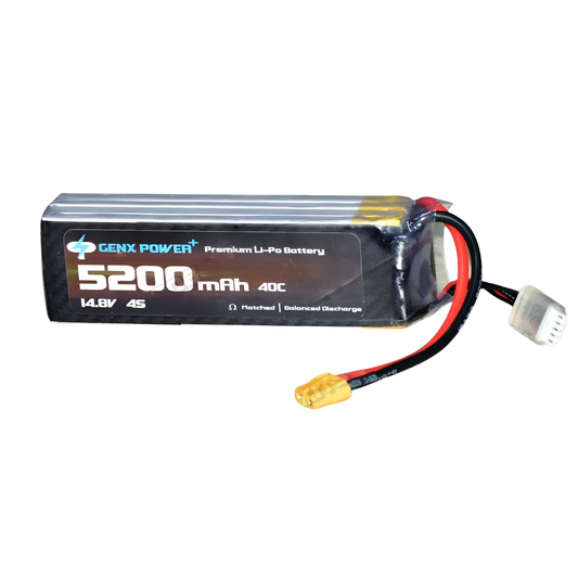 GenX 11.1V 5200mAh 3S 40C Premium Lithium Polymer Battery Pack