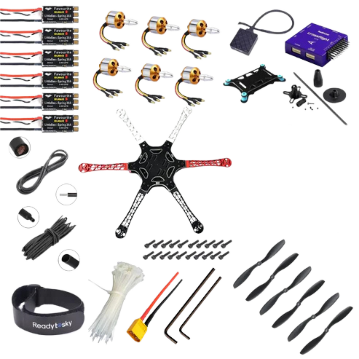 Radiolink Crossflight Flight Controller With TS100 GPS F550 hexacopter Advance Drone Kit.