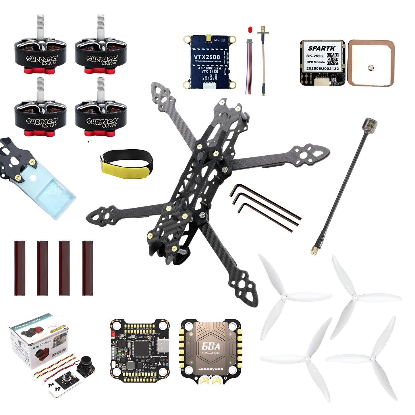 Mark4 7inch 295mm Carbon Fiber Analog FPV Drone Kit