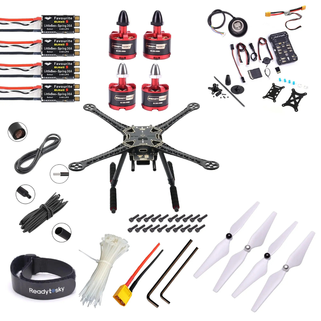 Pixhawk 2.4.8 Combo Kit Flight Controller With GPS S500 Quadcopter with Plastic landing gear Drone Kit - without tx