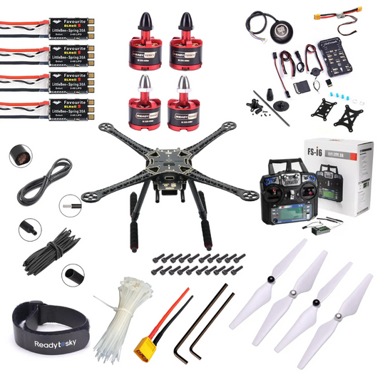 Pixhawk 2.4.8 Combo Kit Flight Controller With GPS  S500 Quadcopter with Plastic landing gear Advance Drone Kit - Flysky - i6