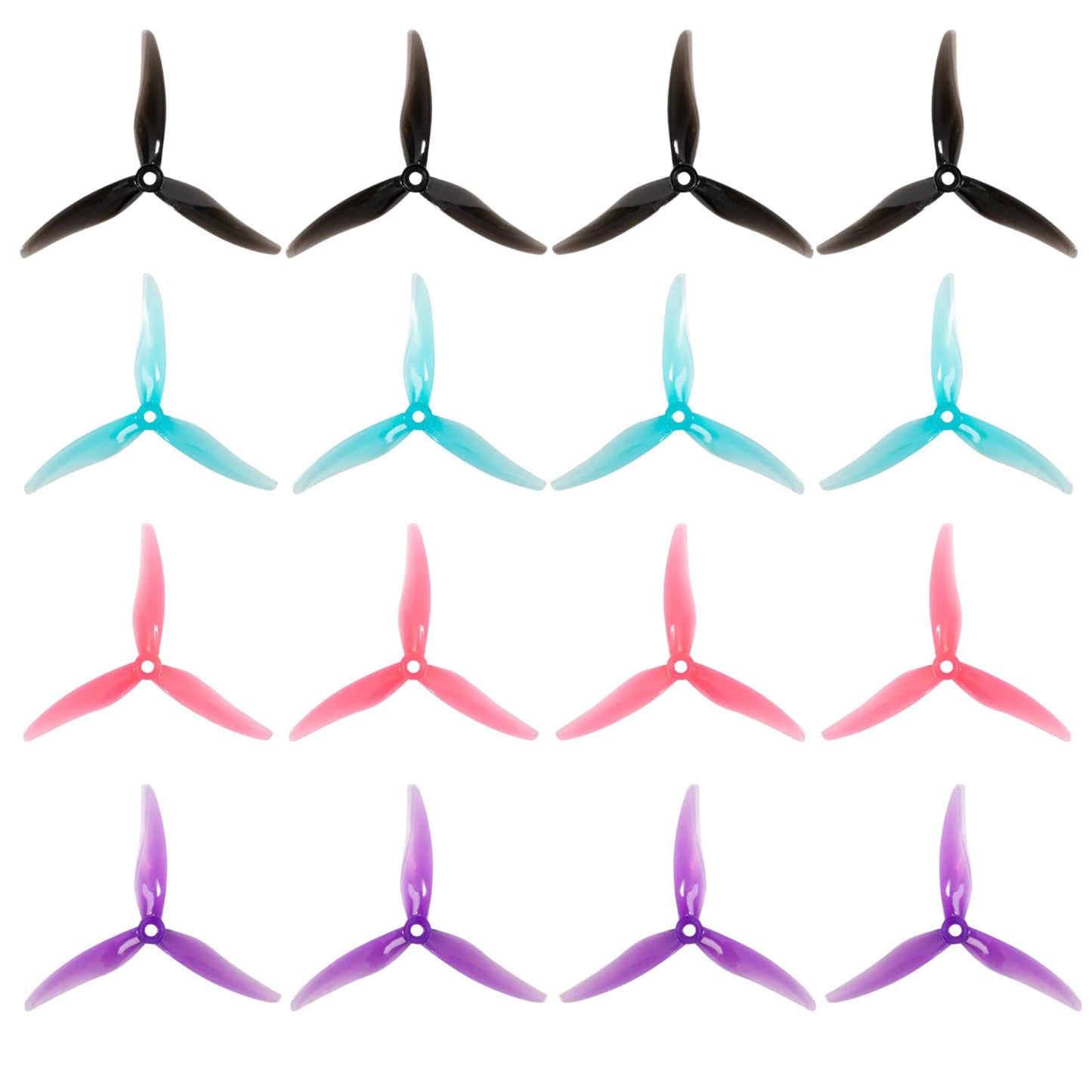 Gemfan Hurricane Durable 51477 3-Blade Propeller (Set of 4) – 4 Colours