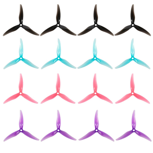 Gemfan Hurricane Durable 51477 3-Blade Propeller (Set of 4) – 4 Colours