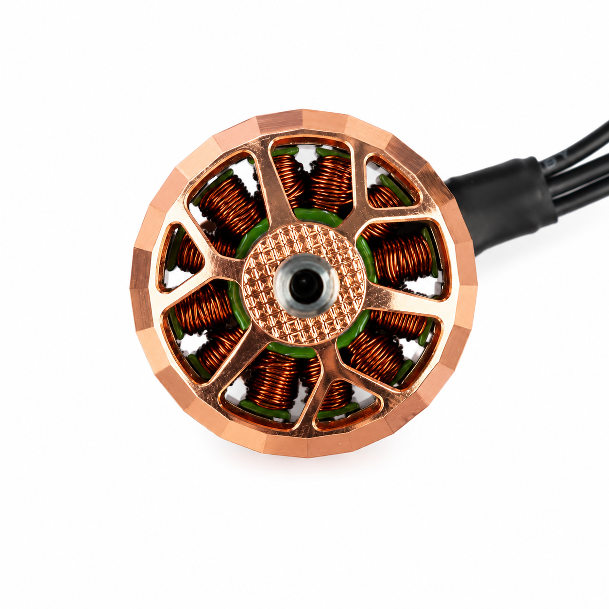 Bottom View of T-Motor Velox V2307 V2 1950KV FPV Racing Motor Showing Copper Windings