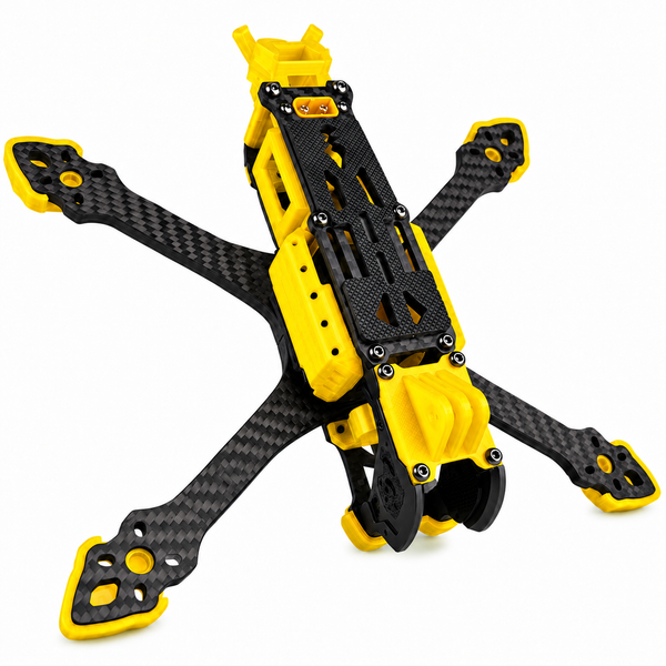 Mark5 V2 5 Inch Carbon Fiber O4 Pro FPV Drone Frame with 3D Printed Parts -  Yellow