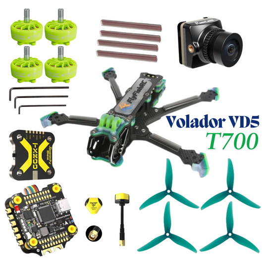 FlyFishRC Volador II VD5 T700 FPV Freestyle Analog FPV Drone kit