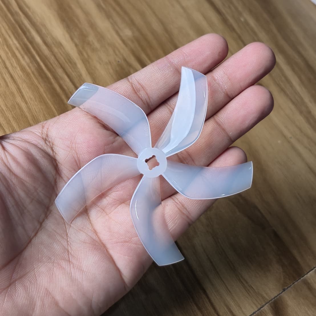 Gemfan D90 90mm 3.5″ 5-Blade Ducted Cinewhoop Propeller (Set of 4) – Milky White