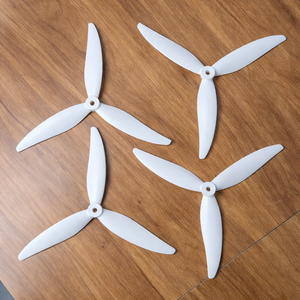 Gemfan 7035 Hurricane PC Reinforced 3 Blade Propellers 2CW + 2CCW – White