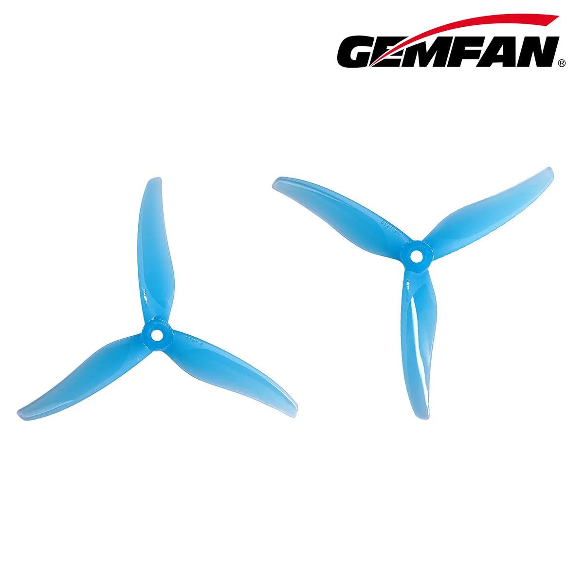 Gemfan 5127.9 Thomas PC 3-Blade Freestyle Propeller for 5 Inch FPV Drone (2CW + 2CCW) - Clear Blue