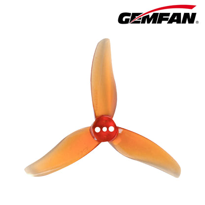 Gemfan 2520 Hurricane PC 3-Blade 1.5mm Cinewhoop Propeller for 2.5 Inch FPV Drone (4CW + 4CCW) - Whisky