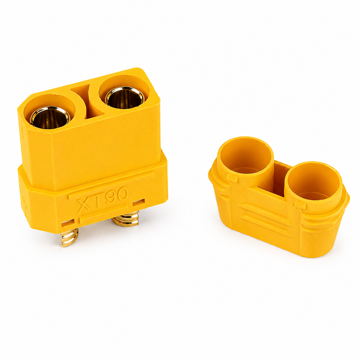 Amass XT90 Female Connector XT90H-F.G.Y with gold plated terminals.
