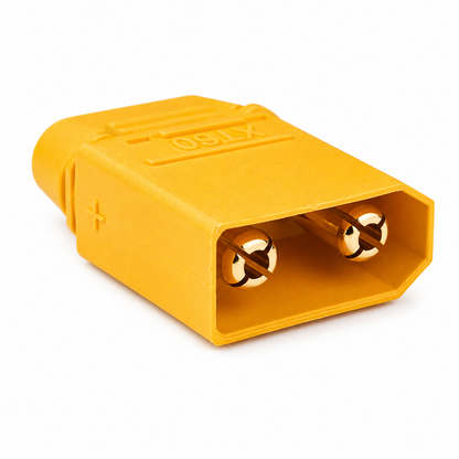 Amass XT90 Male Connector XT90H-M.G.Y with gold plated terminals.