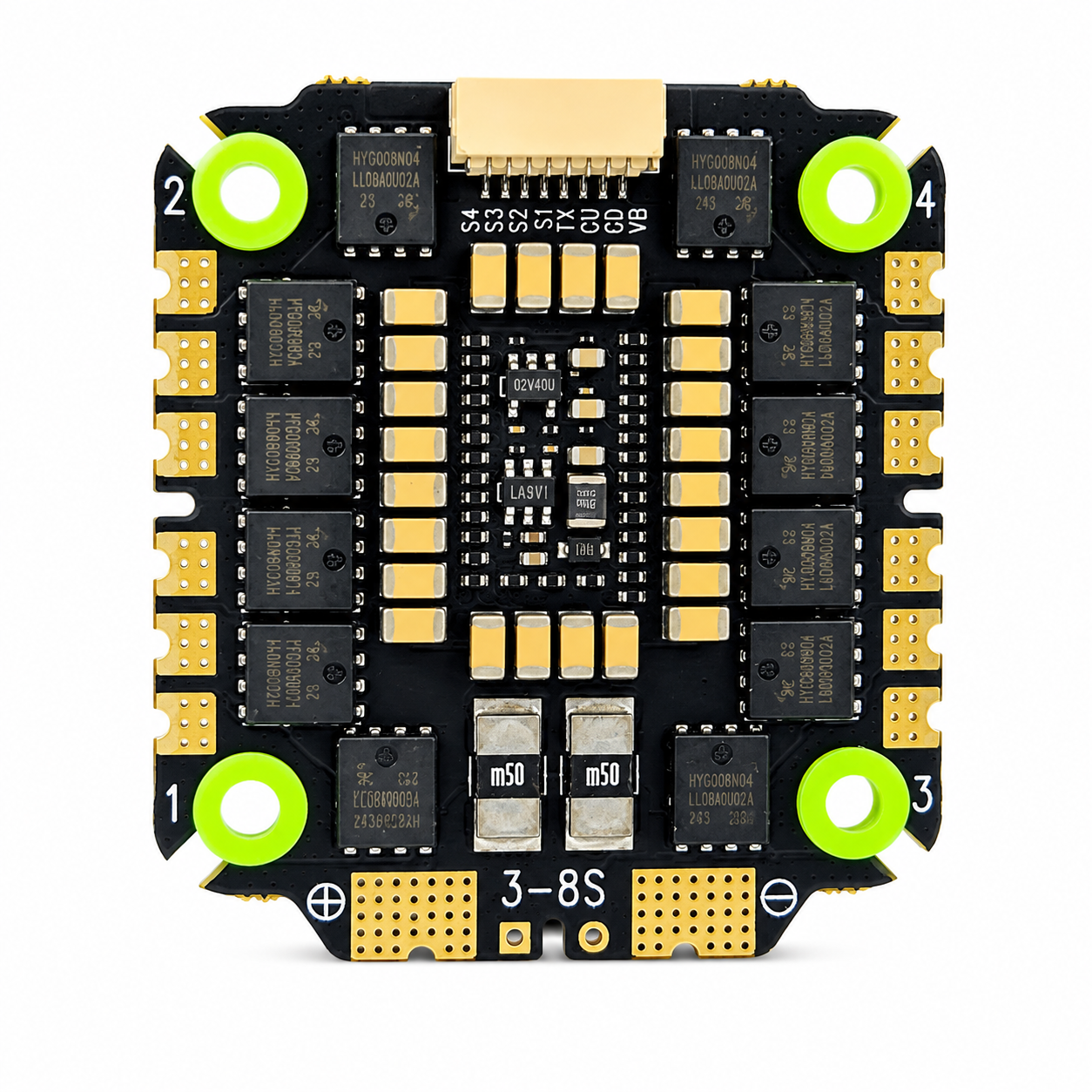 Aocoda-RC 3065 AM32 32Bit 65A 4-in-1 ESC Front View for FPV Drone
