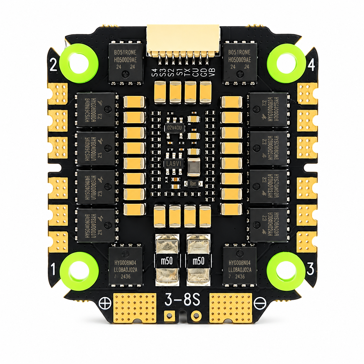 Back View of Aocoda-RC 3065 AM32 32Bit 65A 4-in-1 ESC