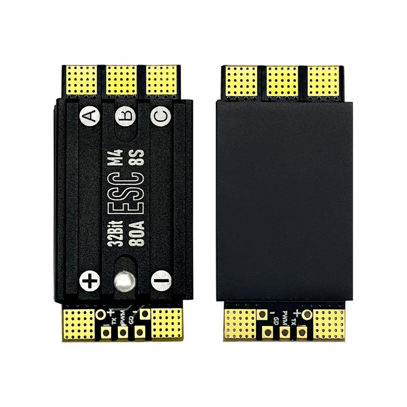Aocoda-RC 80A 48K AM32 3-8S Single Brushless ESC Front and Back View for FPV Drone Motors