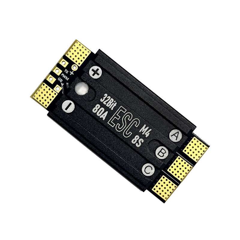 Angled View of Aocoda-RC 80A 48K AM32 3-8S Single ESC for FPV Drone Motors
