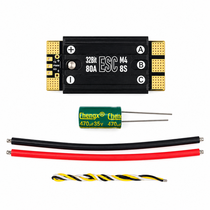 Aocoda-RC 80A 48K AM32 Single ESC with Capacitor and Wiring Kit