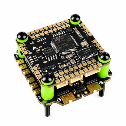 Angled View of Aocoda RC F405 75A V4 8Bit 30x30mm Stack