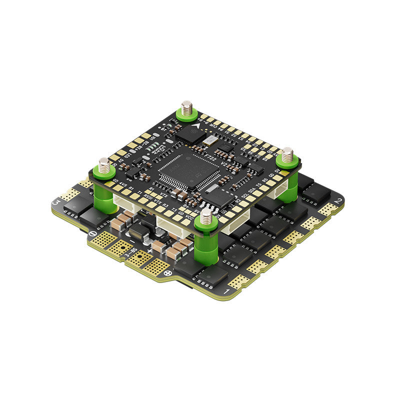 Side View of Aocoda RC F722 V2 100A AM32 Stack for FPV Racing Drone