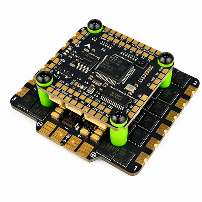 Side View of Aocoda RC F722 V2 80A AM32 Stack for FPV Racing Drone