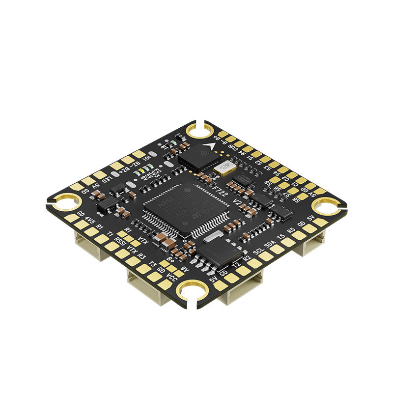 Angled View of Aocoda-RC F722 V2 Flight Controller for FPV Drones