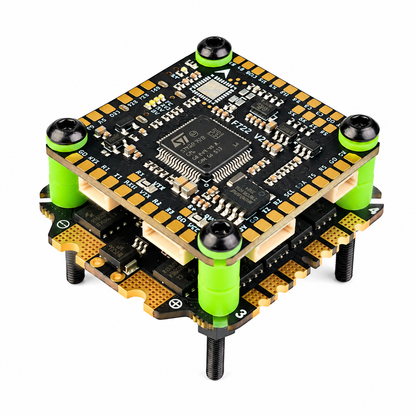 Aocoda-RC F765S V2 Flight Controller Stack with 65A 3065S ESC Front View for FPV Drones