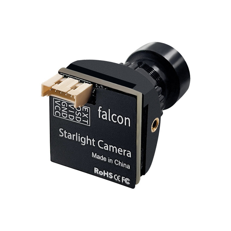 Rear View of Aocoda-RC Falcon Starlight FPV Camera Showing PCB and Connector