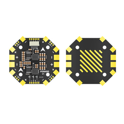 Front and Back View of Aocoda-RC PDB400 12S 400A Power Distribution Board