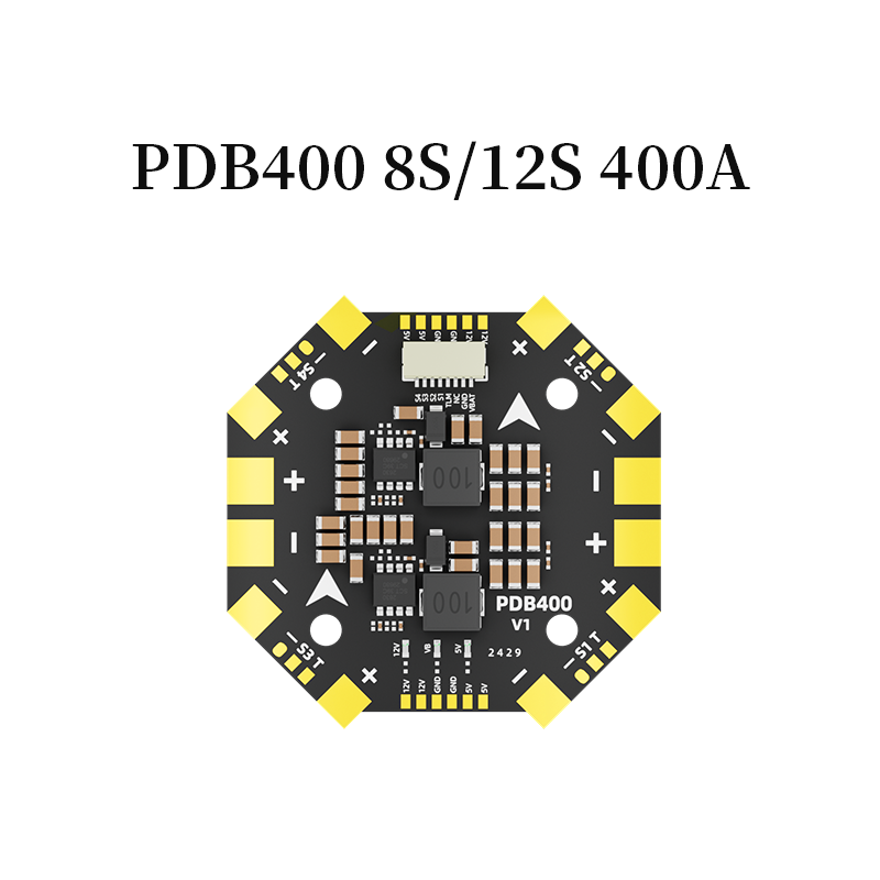 Top View of Aocoda-RC PDB400 12S 400A Power Distribution Board for FPV Drone Builds
