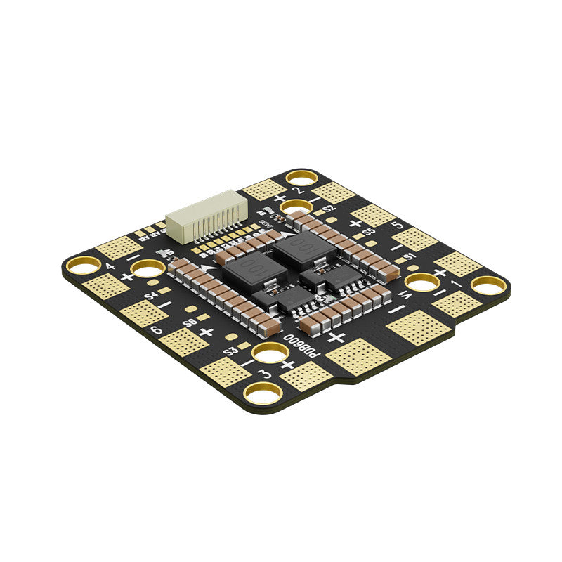 Angled View of Aocoda-RC PDB600 8S 600A Power Distribution Board for High Current FPV Builds
