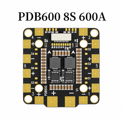 Aocoda-RC PDB600 8S 600A Power Distribution Board Front View for FPV Drone Power Systems