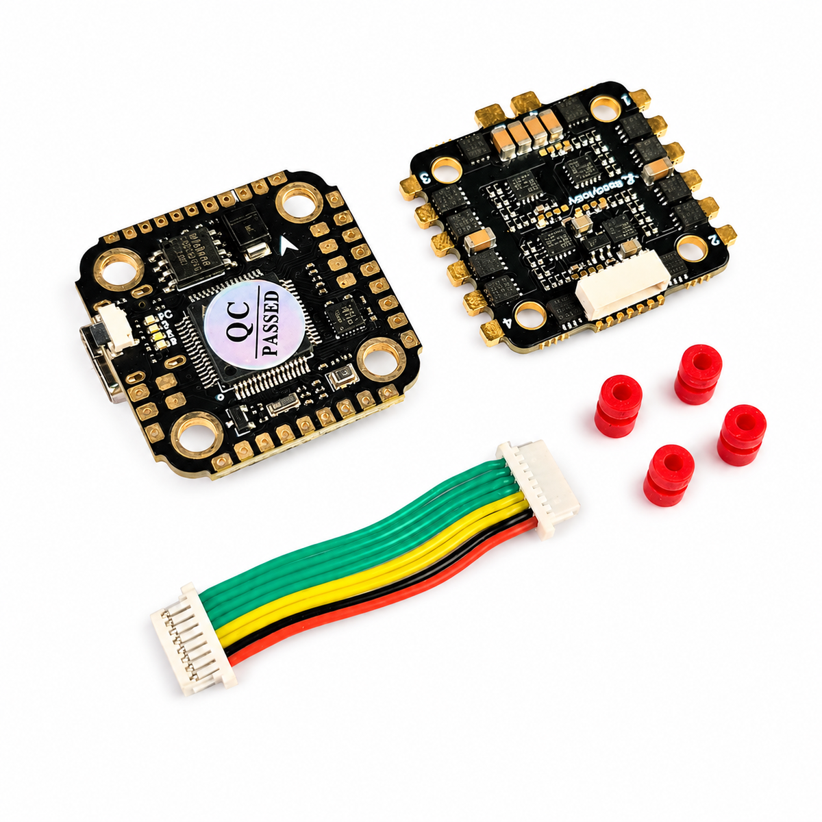 AocodaRC F7 Mini ESC Stack with wires and mounting accessories