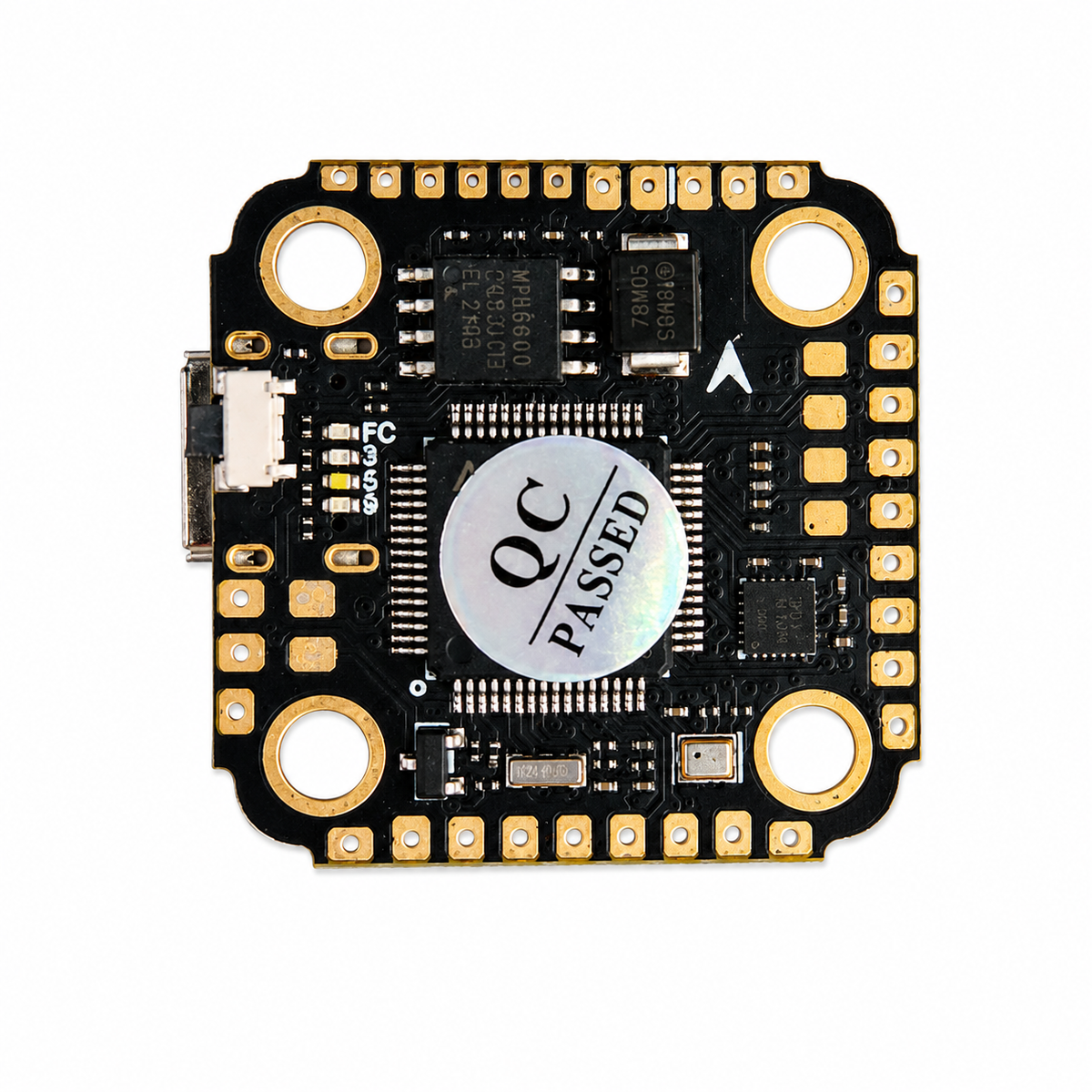 Bottom view of AocodaRC F7 Mini Flight Controller