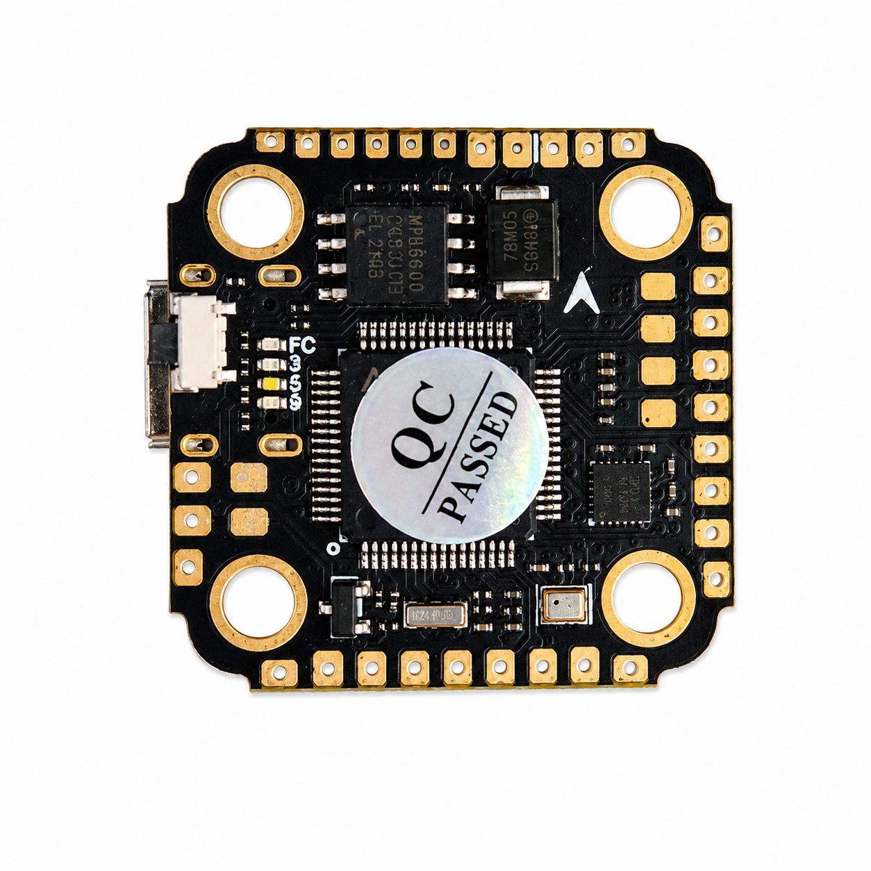 Bottom view of AocodaRC F7 Mini Flight Controller