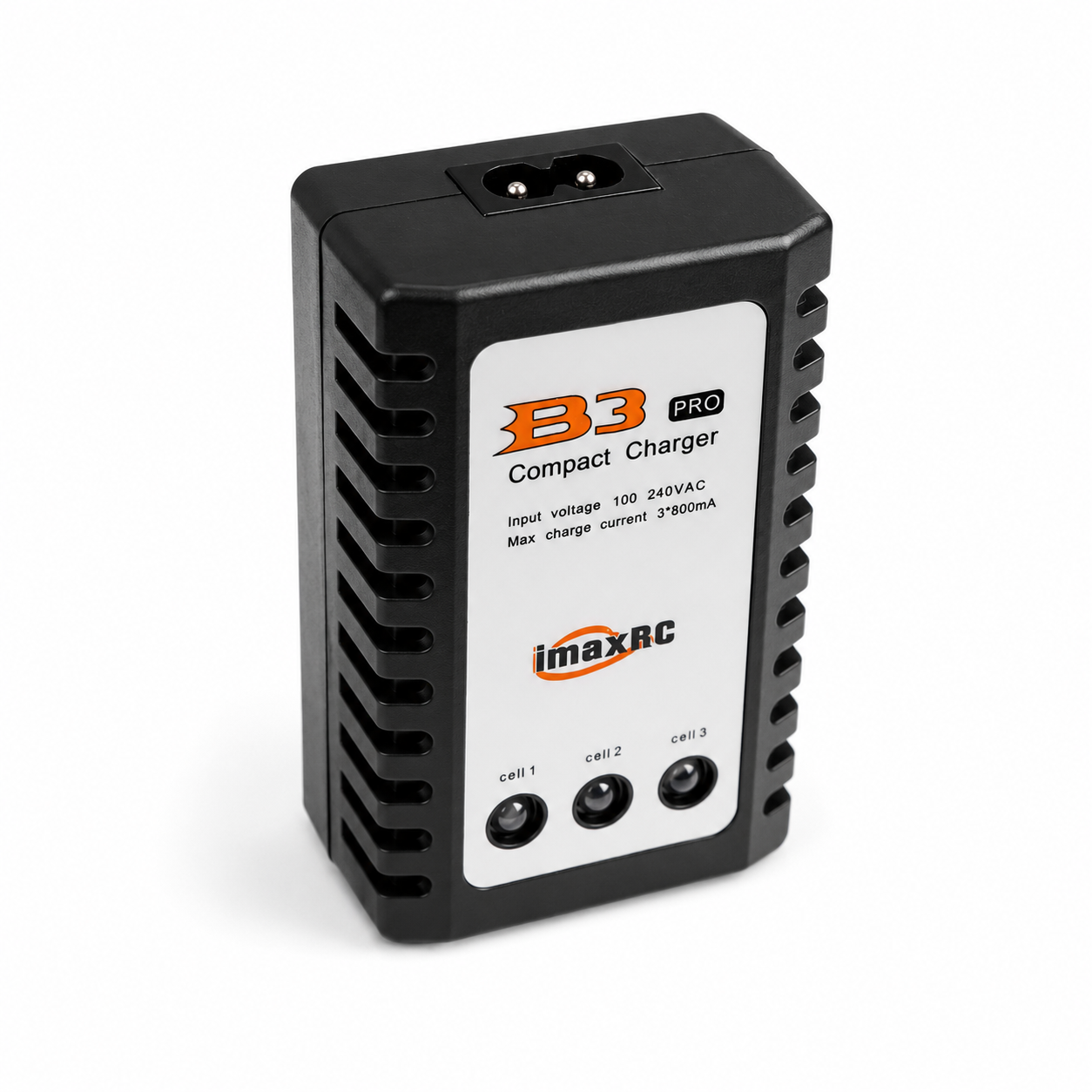 Angled view of the B3 2-3S LiPo Battery Balance Charger for RC drone batteries.