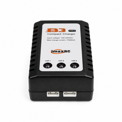 Charging ports of the B3 2-3S LiPo Battery Balance Charger for 2S and 3S LiPo batteries.