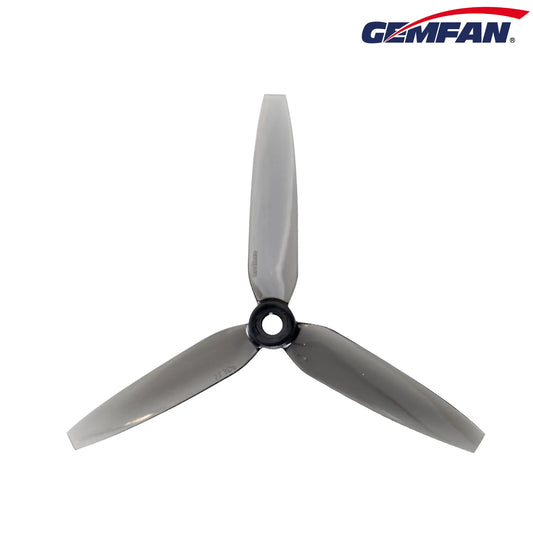 Gemfan 513D 3D PC 3-Blade Freestyle Propeller for 5 Inch FPV Drone (2CW + 2CCW) - Clear Gray