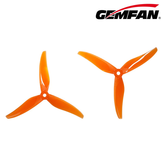 Gemfan 5127.9 Thomas PC 3-Blade Freestyle Propeller for 5 Inch FPV Drone (2CW + 2CCW) - Orange