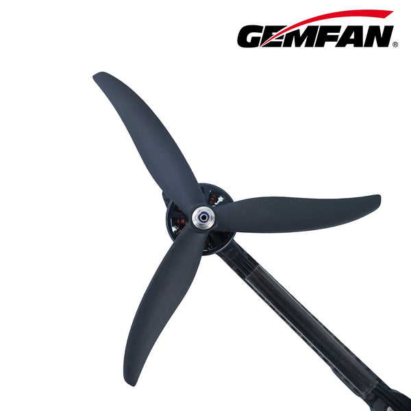 Gemfan 7037 Cinelifter Carbon Nylon 3-Blade Propeller for 7 Inch FPV Drone (2CW + 2CCW) - Black